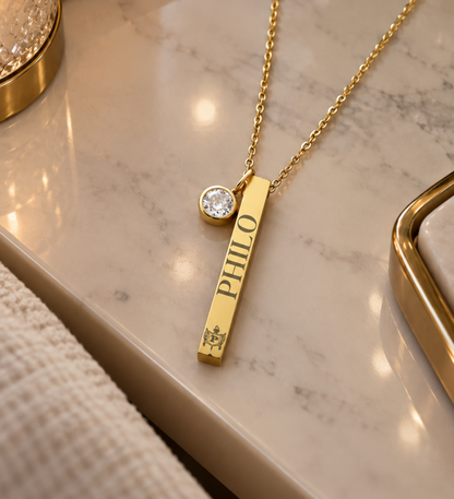 PHILO Friendship & Support Bar Necklace