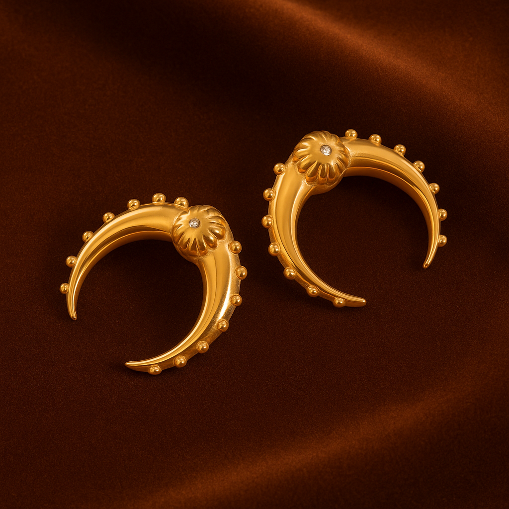 Celestial Claw Gold Hoops