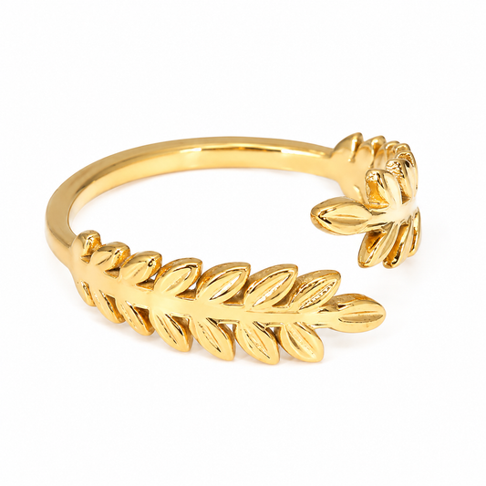 Olive Leaf Adjustable Ring