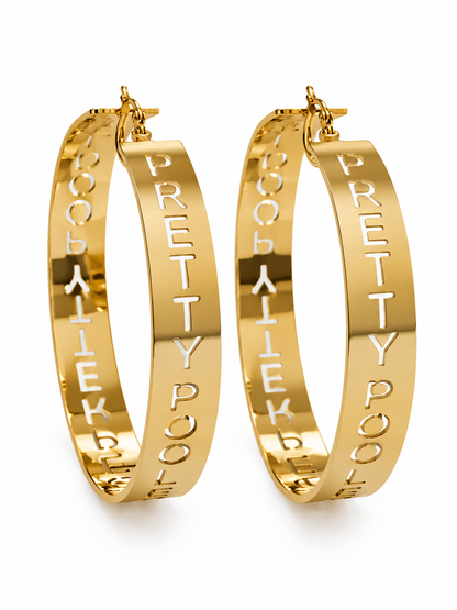 Pretty Poodle Statement Hoops