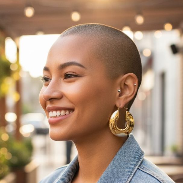 Disk Hoop Earring
