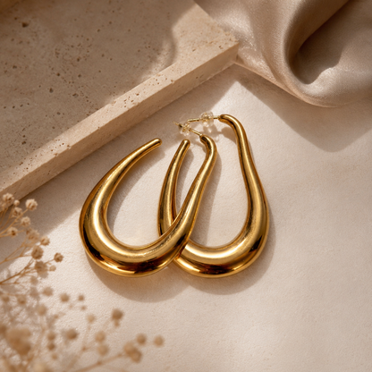 Marigold C Sculptural Hoop Earrings