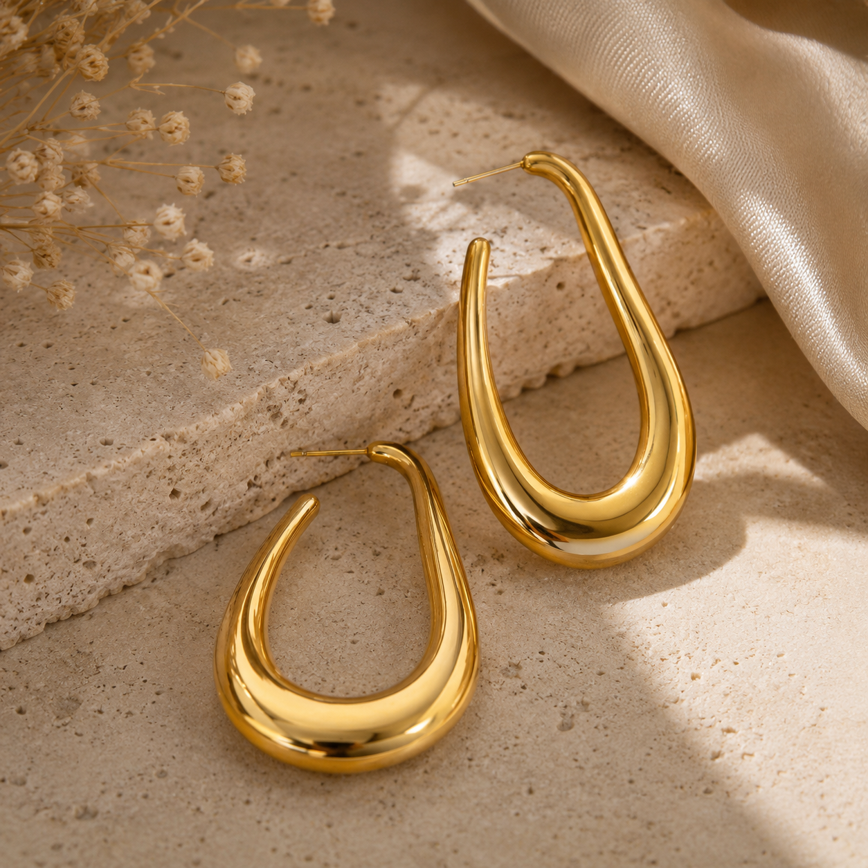 Marigold C Sculptural Hoop Earrings