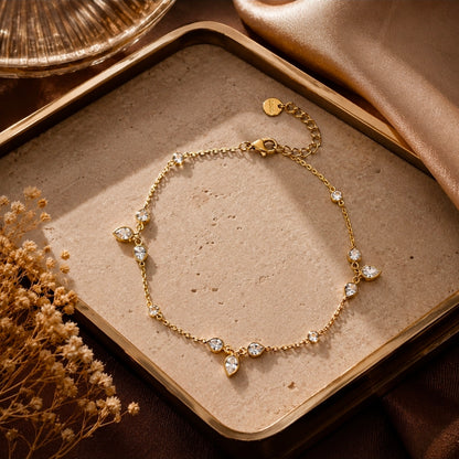 Aurélie Crystal Anklet