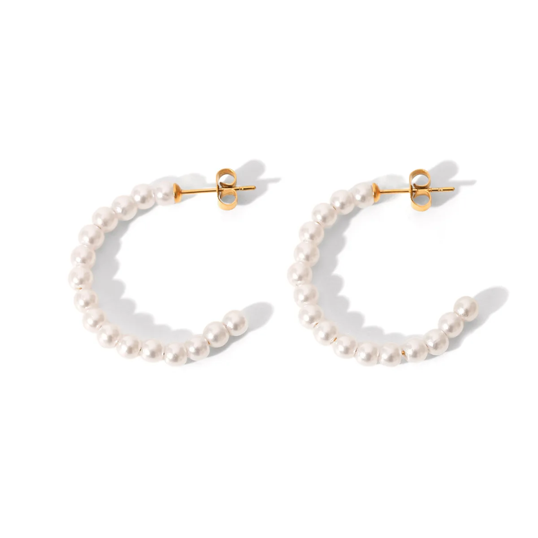 Pearl Halo Hoops