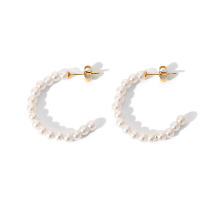 Pearl Halo Hoops