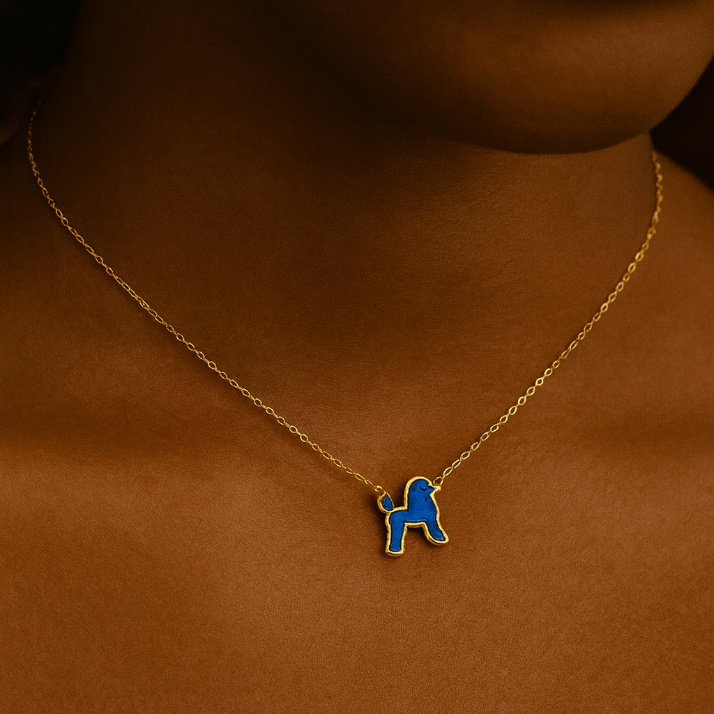 Prestige Poodle Necklace (Blue)