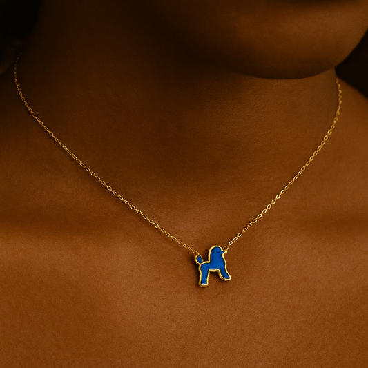 Prestige Poodle Necklace (Blue)