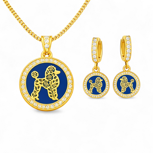 Golden Elegance Earring & Necklace Set