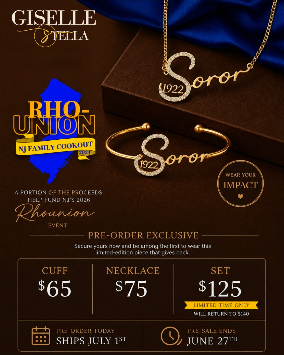 Sophisticated Soror Cuff