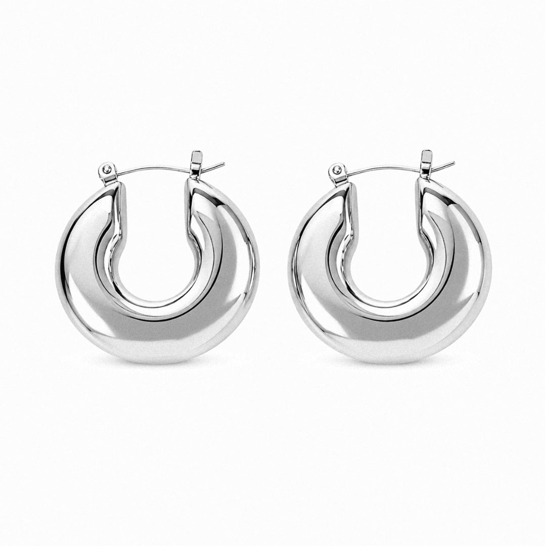Disk Hoop Earring
