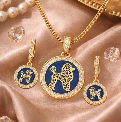 Golden Elegance Earring & Necklace Set