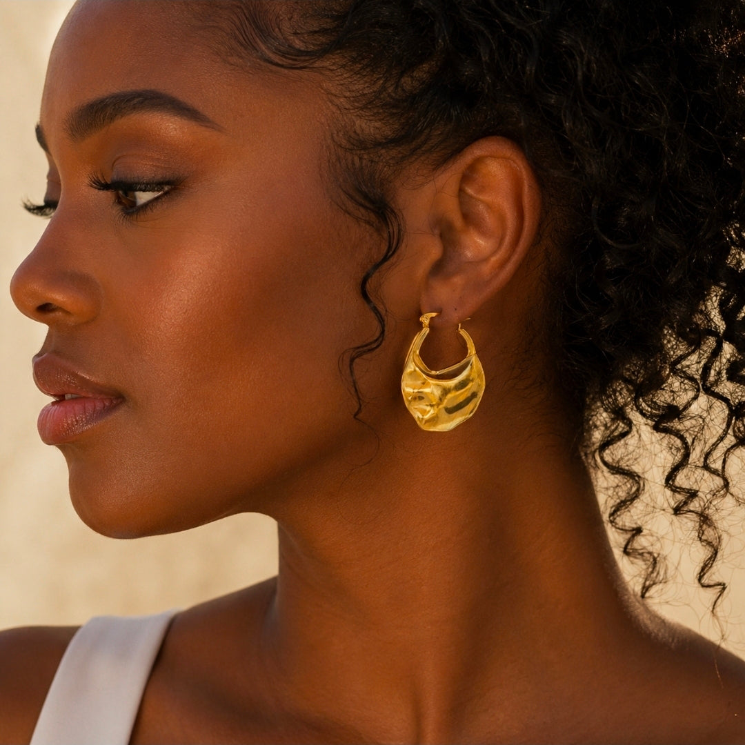 Soleil Sculptural Hoops