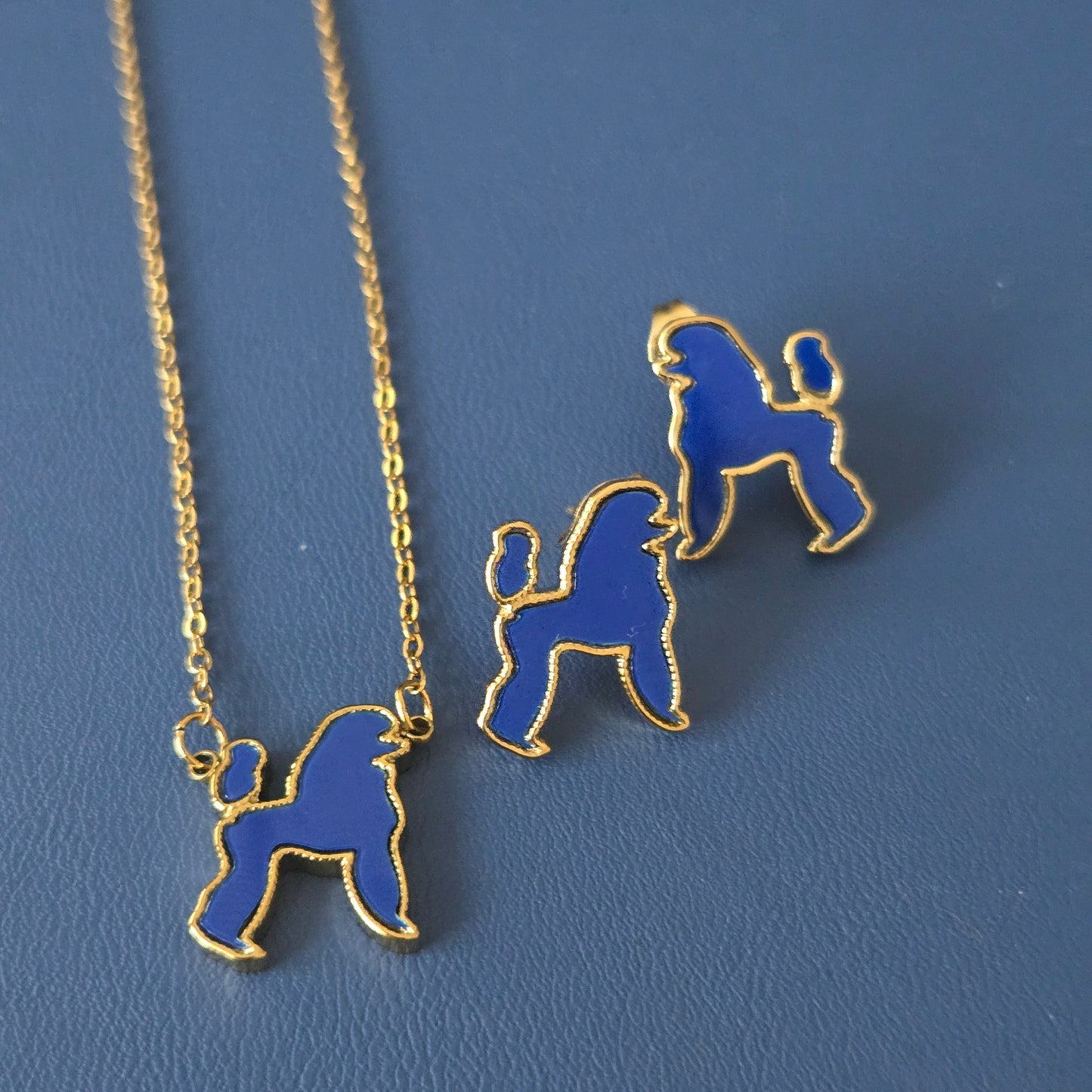 Prestige Poodle Necklace (Blue)