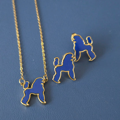 Prestige Poodle Necklace (Blue)