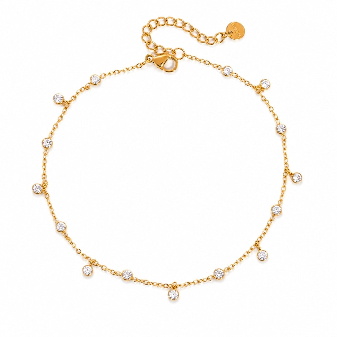 Celeste Floating Crystal Anklet
