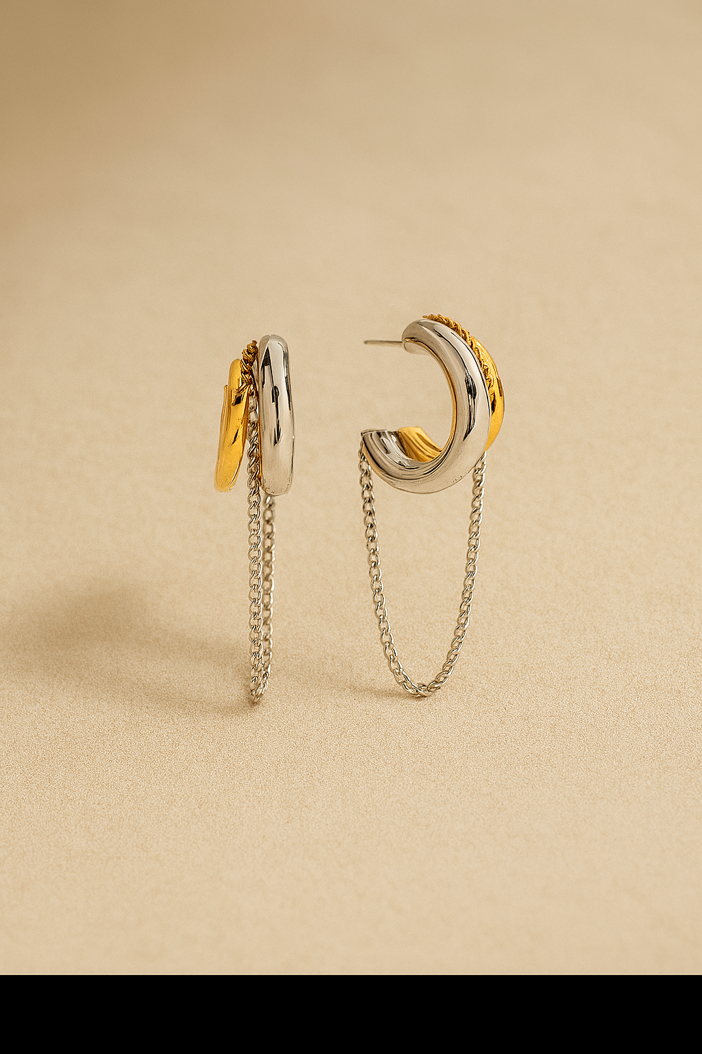 Echo Chain Drop Hoops