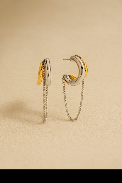 Echo Chain Drop Hoops
