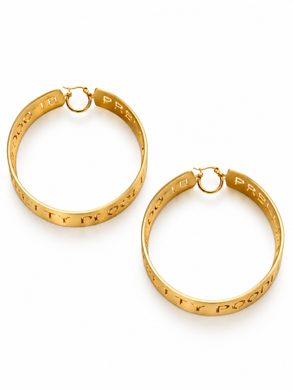 Pretty Poodle Statement Hoops