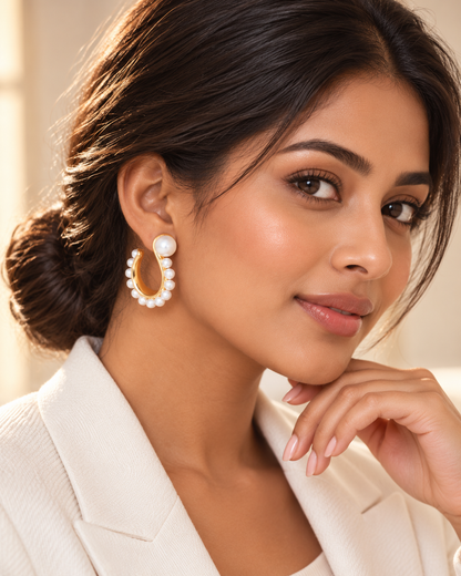 Pearl Sculpt Hoops