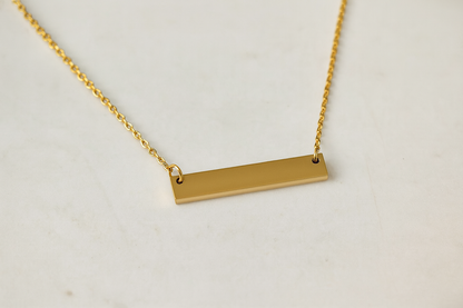 Everline Engravable Bar Necklace