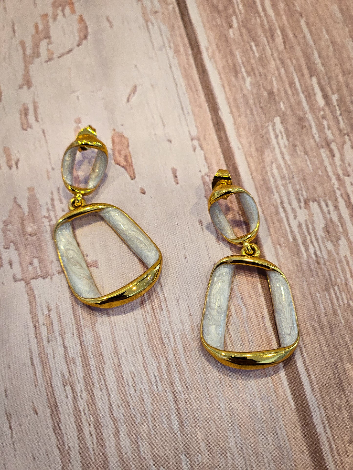 Modern Edge Drop Earrings